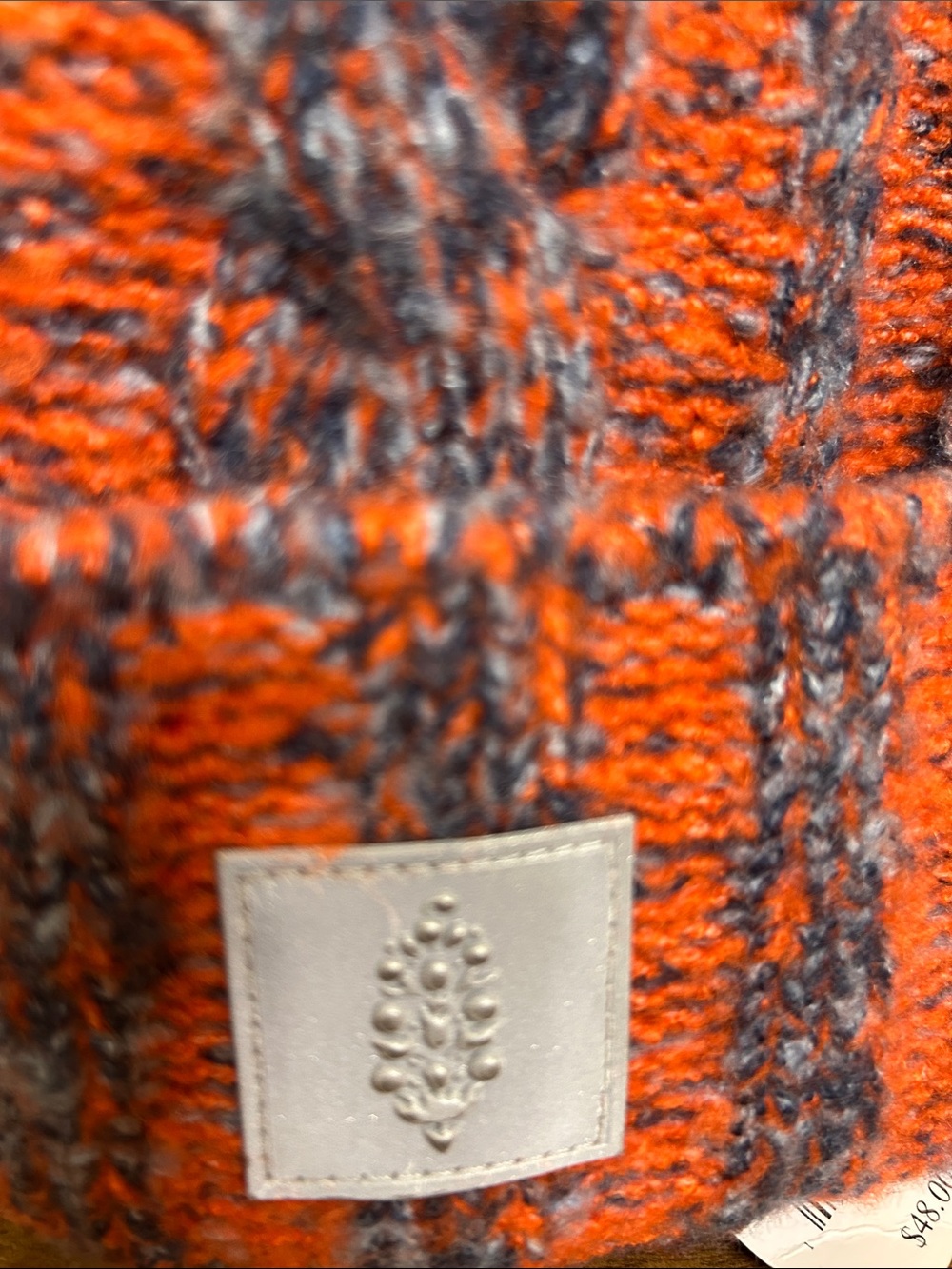 FP Movement by Free People Orange & Blue Pom Beanie - Picture 3 of 11